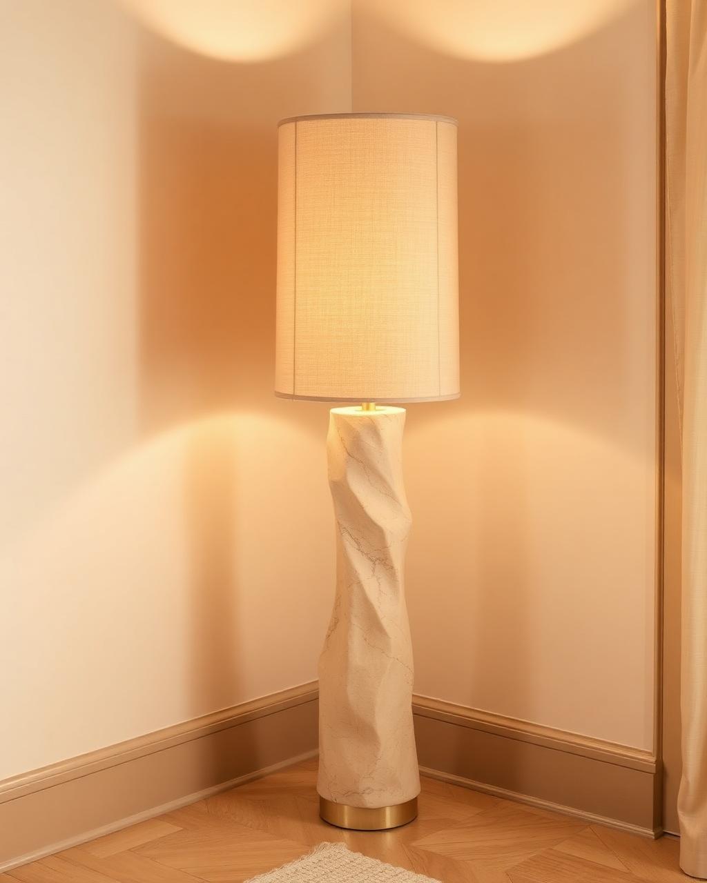 Travertine Floor Lamp
